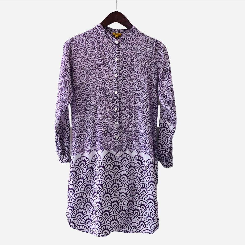 Roberta Roller Rabbit Purple Cotton Dress Tunic Size XS